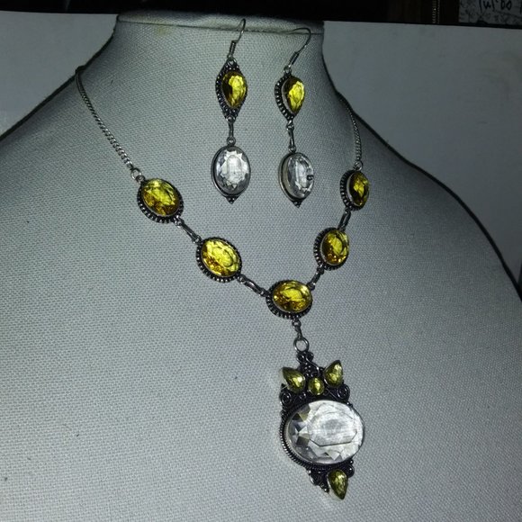 VINTAGE ART DECO HERKIMER DIAMONDS 2-SET - FOR A DUCHESS - BEVERLY HILLS! - Picture 5 of 9